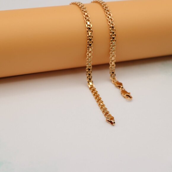 "Chunky Rose Gold Chain Necklace Bold & Stylish Look, XPNL0126 - Picture 4 of 12